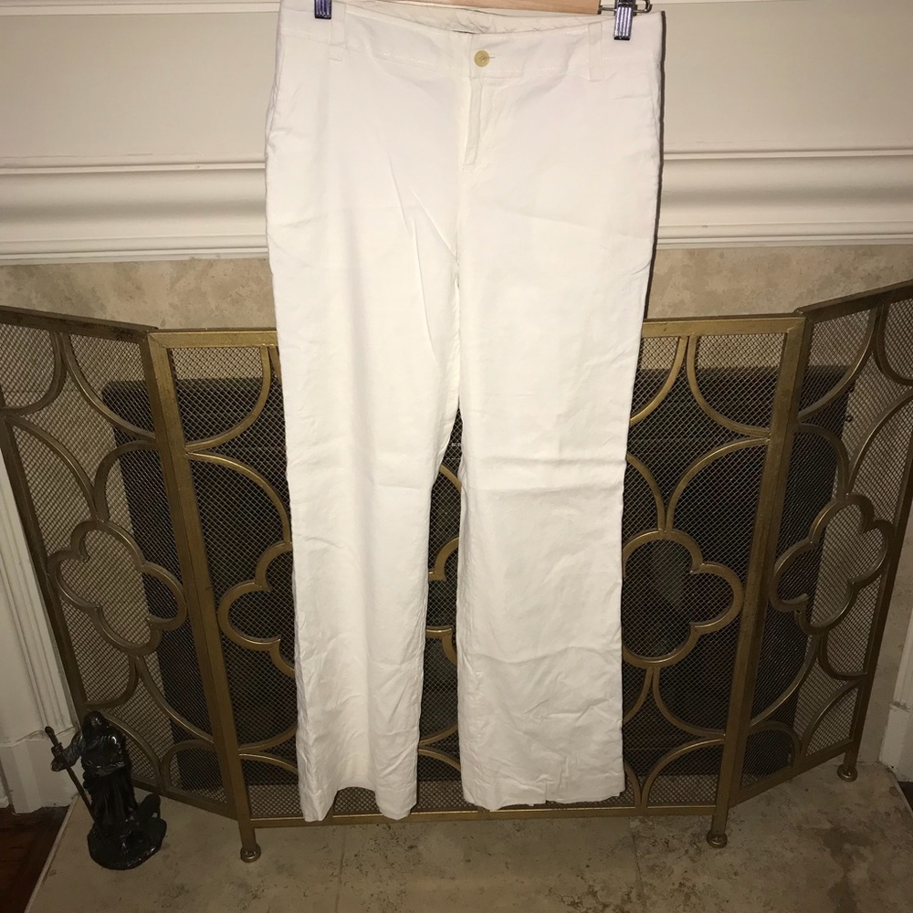 Banana Republic White Linen Slacks in EUC!